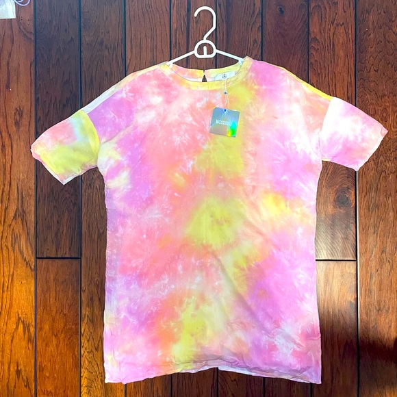 missguided tie dye t shirt dress Fashion Multi Tie Dye T Shirt Dress Missguided Asymmetric Ruffle Mini Dress Tie Dye Effect Summer